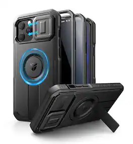 Dexnor - Case for iPhone 13 Pro Max/12 Pro Max with Privacy Screen Protector Compatible with MagSafe Rugged Bumper Case - Privacy Black