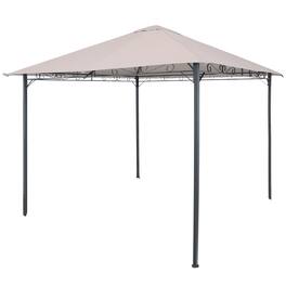 Sunnydaze - 10 ft x 10 ft Steel Gazebo with Polyester Canopy Top - Gray