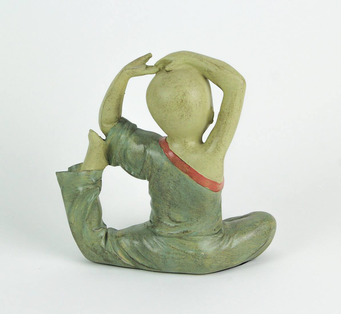 Alt View 2. Contrast Inc. - Stunning Aged Finish Child Monk Yoga Pigeon Pose Statue 8 Inches High - Beige.