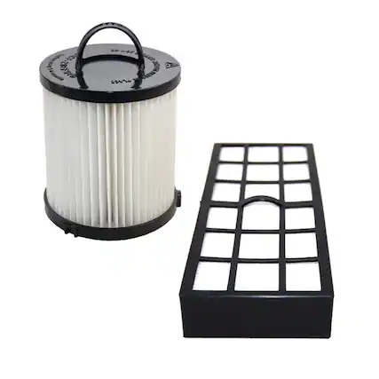 Front. HQRP - HQRP Dust Cup and Exhaust Filter Kit DCF-21 HF-7 Replacement for Eureka Pet Pal 3271, Pet Lover 3276 Upright Vacuums.