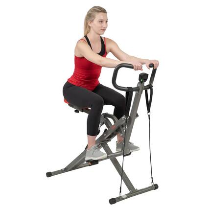 Front. Sunny Health & Fitness - Row-N-Ride PRO Squat Assist Trainer - Not Applicable.