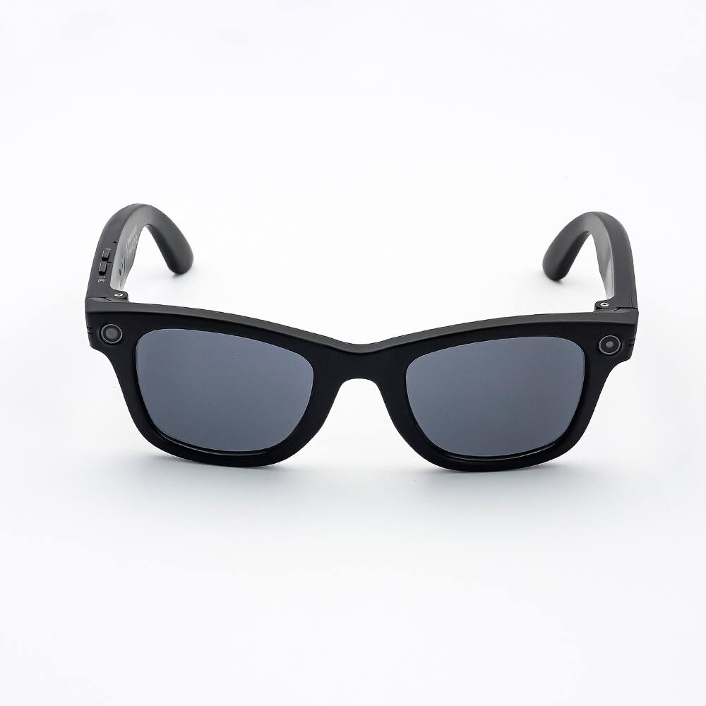 Front. Loheer - Loheer Smart Glasses with AI Camera, Blue-Ray & UV Protection, Voice Control, Photo & Video Capture - Black.