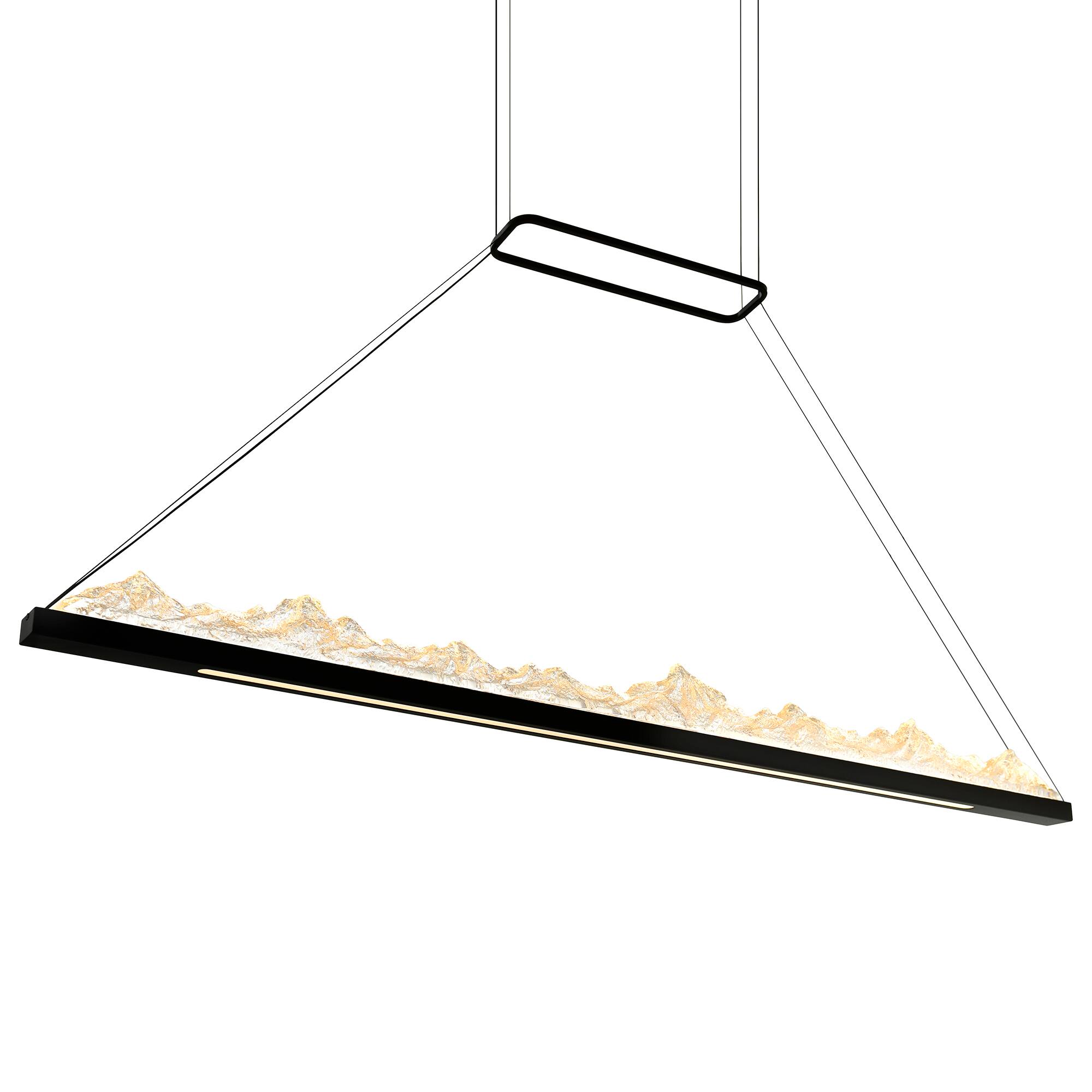 Left. CWI Lighting - Himalayas Integrated LED Black Island/Pool Table Light - Black.