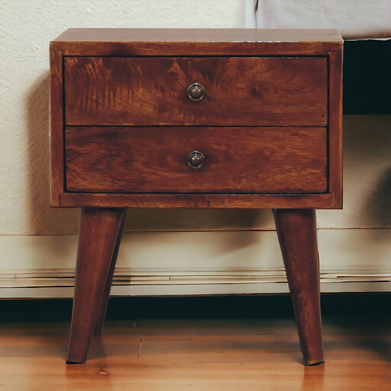 Angle. Artisan Furniture - Artisan Furniture Solid Wood Mini Chestnut Modern nightstand - Chestnut.