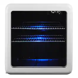 Magic Chef - 1.7 cu. ft. Retro Mini Beverage Cooler - White