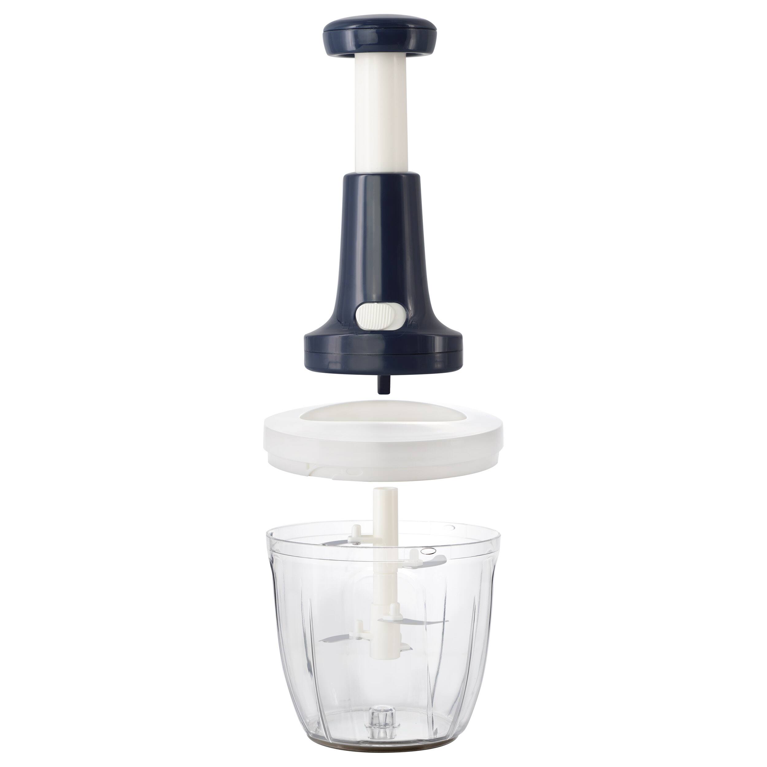 Alt View 2. Oster - Oster Hunterdale 9in x 5in Push Top Stainless Steel Vegetable Chopper in Navy.