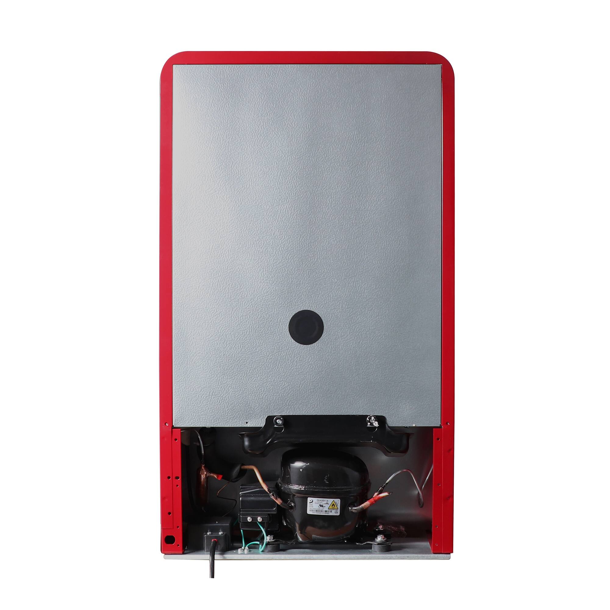 Alt View 5. Magic Chef - 3.4 Cu Ft Retro Beverage Cooler - Red.