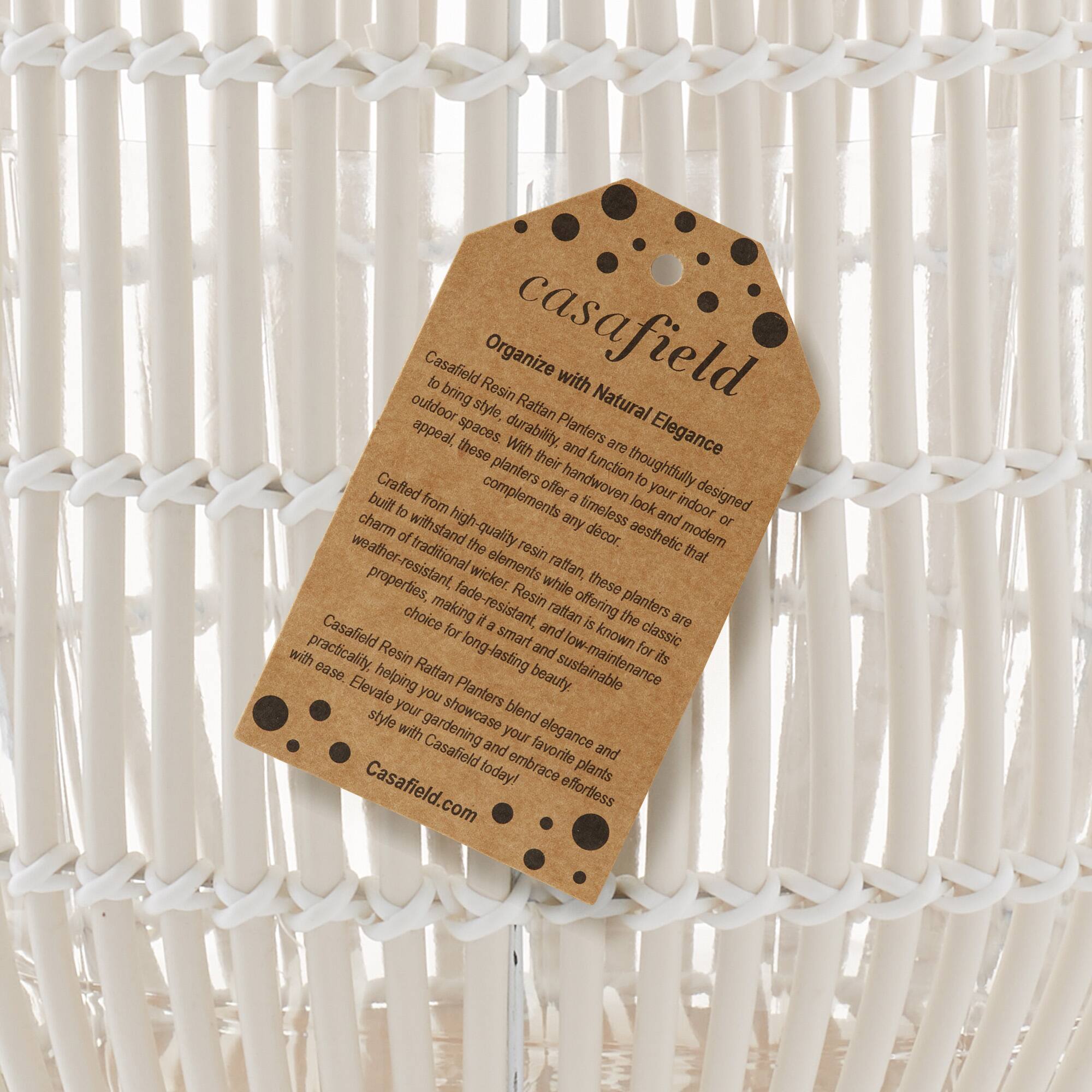 Organize with Natural Elegance

Casafield Resin Rattan Planters are thoughtfully designed to bring style, durability, and function to your indoor or outdoor spaces. With their timeless appeal, these planters complement any decor, offering a blend of classic and modern aesthetics. Crafted from high-quality resin, they are built to withstand the elements, making them a smart choice for long-lasting beauty. Casafield Resin Rattan Planters are known for their weather-resistant, fade-resistant, and low-maintenance properties, helping you showcase your favorite plants with ease. Elevate your gardening and embrace Casafield today!

Casafield.com