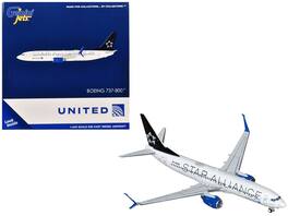 GeminiJets - Boeing 737-800 Commercial Aircraft United Airlines - Star Alliance (N76516) Tail 1/400 & Airplane - White with Black