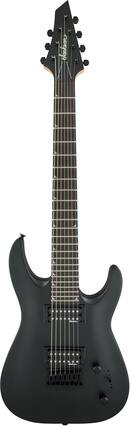 Front. Jackson - Jackson JS Series Dinky Arch Top JS22-7 DKA HT, Satin Black Electric Guitar.
