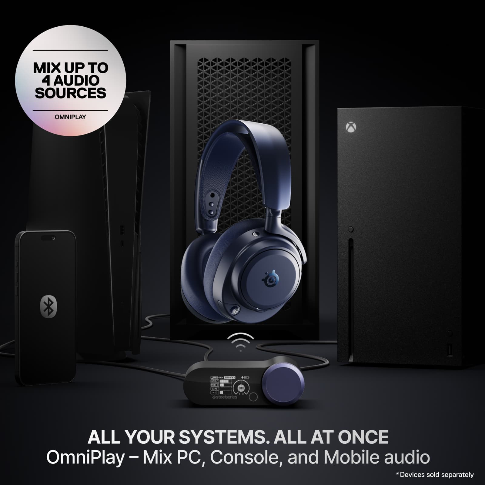 SteelSeries Arctis Nova Pro Omni 2.4 GHz Wireless Over The Ear