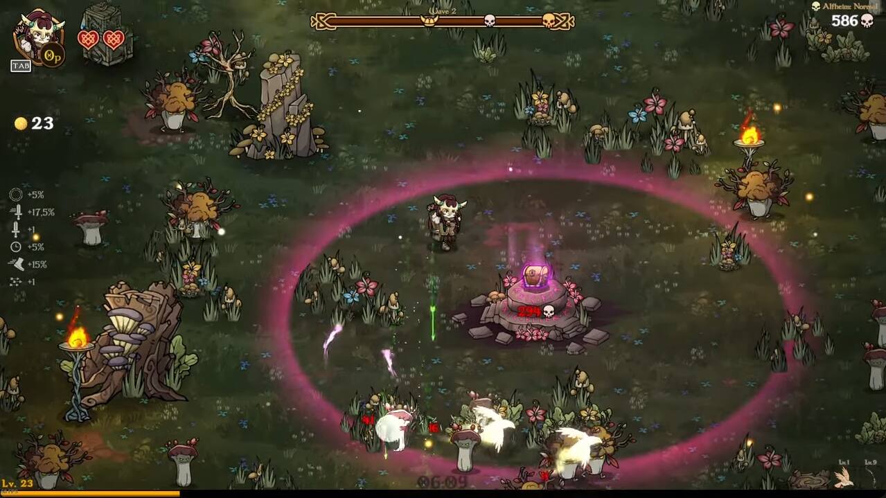 Wave S Alfheine Normel 586 TAB Op 23 +5% +17,5% +1 +5% +15% +1 294 16 Lx.1 Lx.9 Lv. 23 6:09