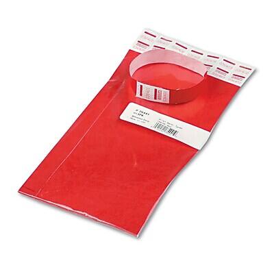 Alt View 1. Advantus - Sequentially Numbered Crowd Control Wristbands, 100/Pack - Red.