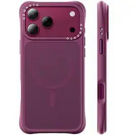Ornarto - for iPhone 18 Pro Case 6.3", Slim Shockproof Translucent Matte Phone Case with MagSafe - Wine Red