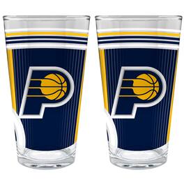 Great American Products - Indiana Pacers Two-Piece 16oz. Pint Glass Set - Multicolor