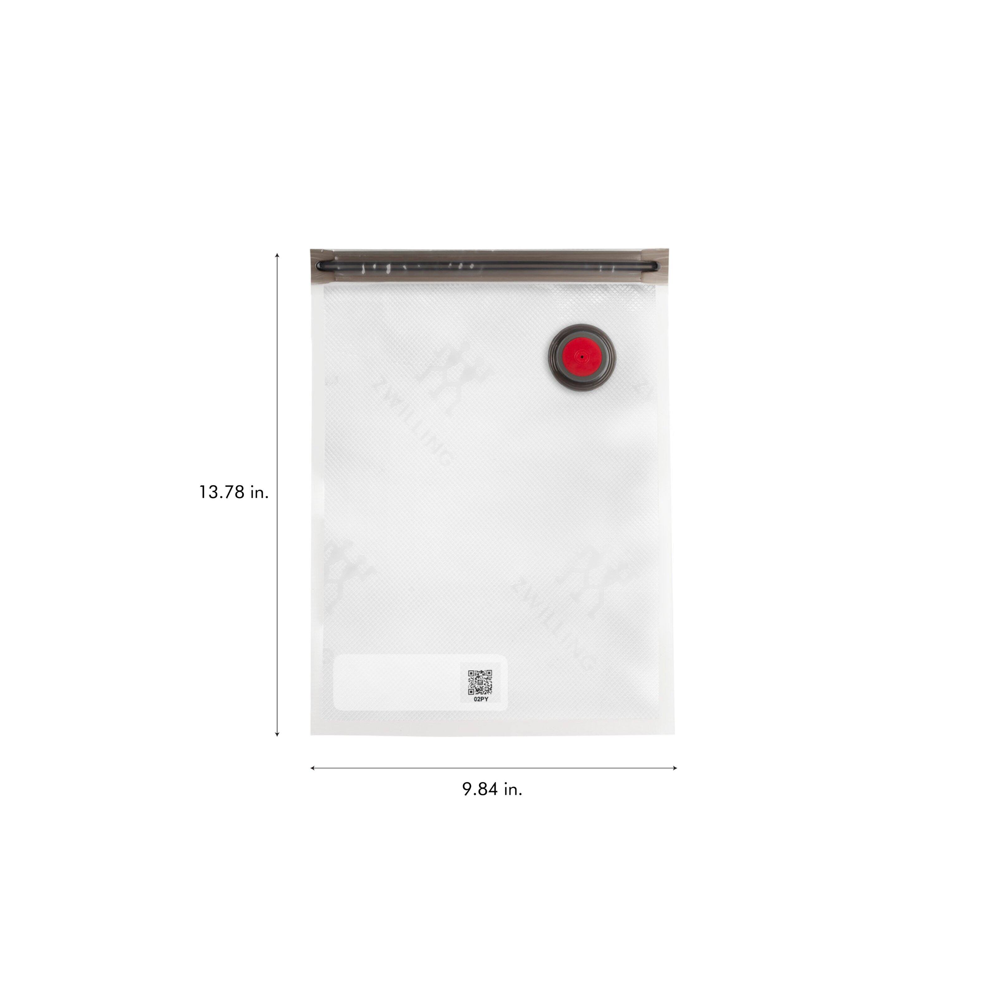 ZWILLING - Fresh & Save 10-pc Medium Vacuum Sealer Bags, 1 Gallon, Reusable Sous Vide Bags, Meal Prep - Clear - Thumbnail 5