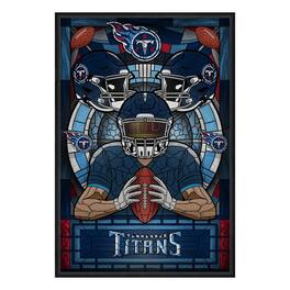 Sporticulture - Tennessee Titans Framed Stained Glass Art Print - Blue