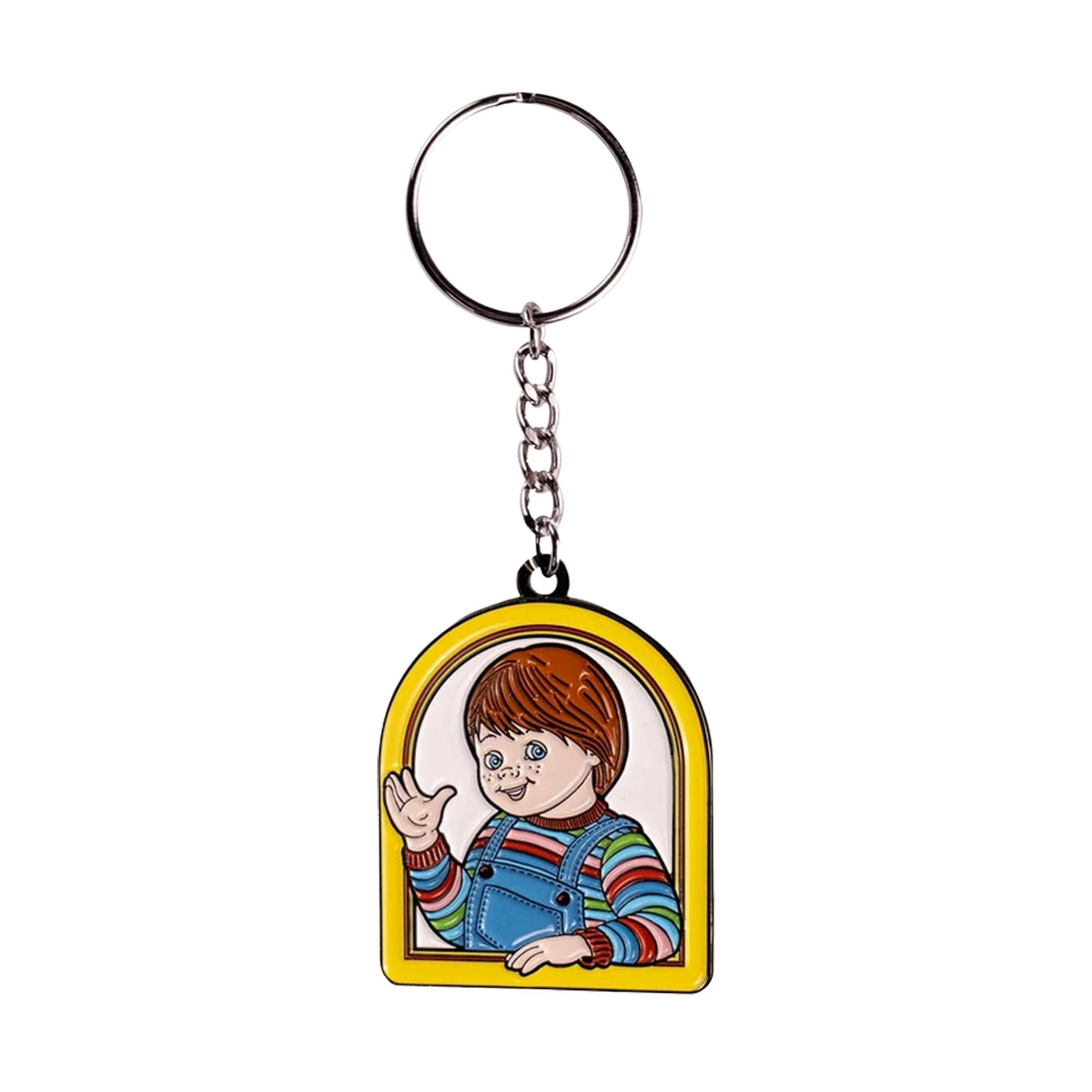 Front. Trick or Treat Studios - Child's Play 2 Good Guy Doll Enamel Keychain - Yellow.