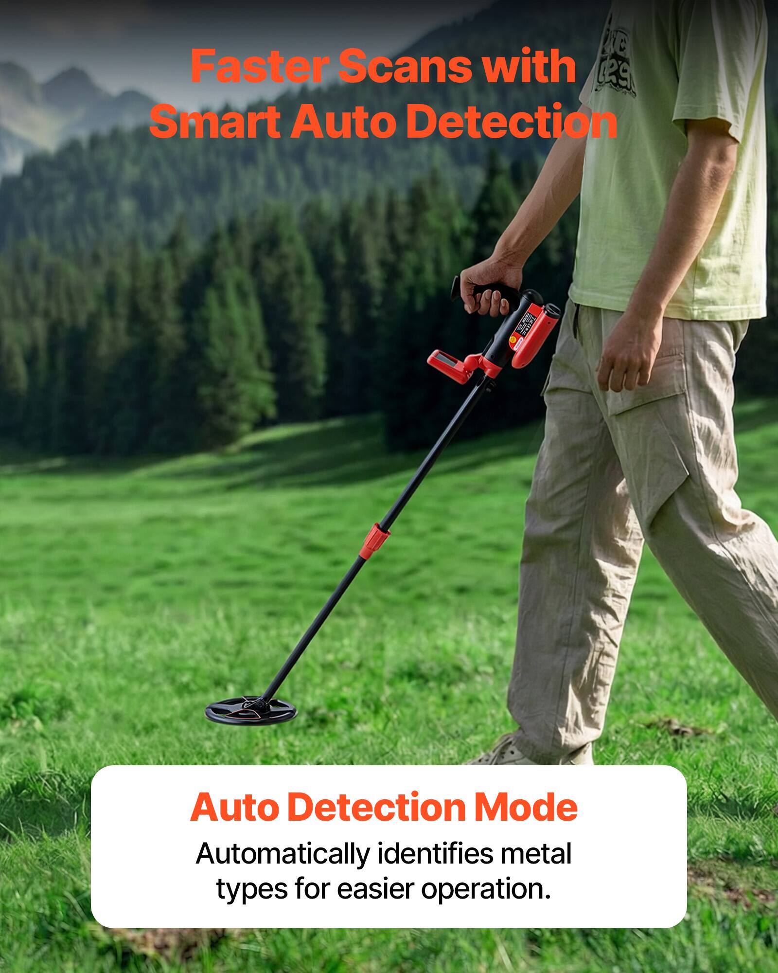 Faster Scans with Smart Auto Detection

Auto Detection Mode
Automatically identifies metal types for easier operation.