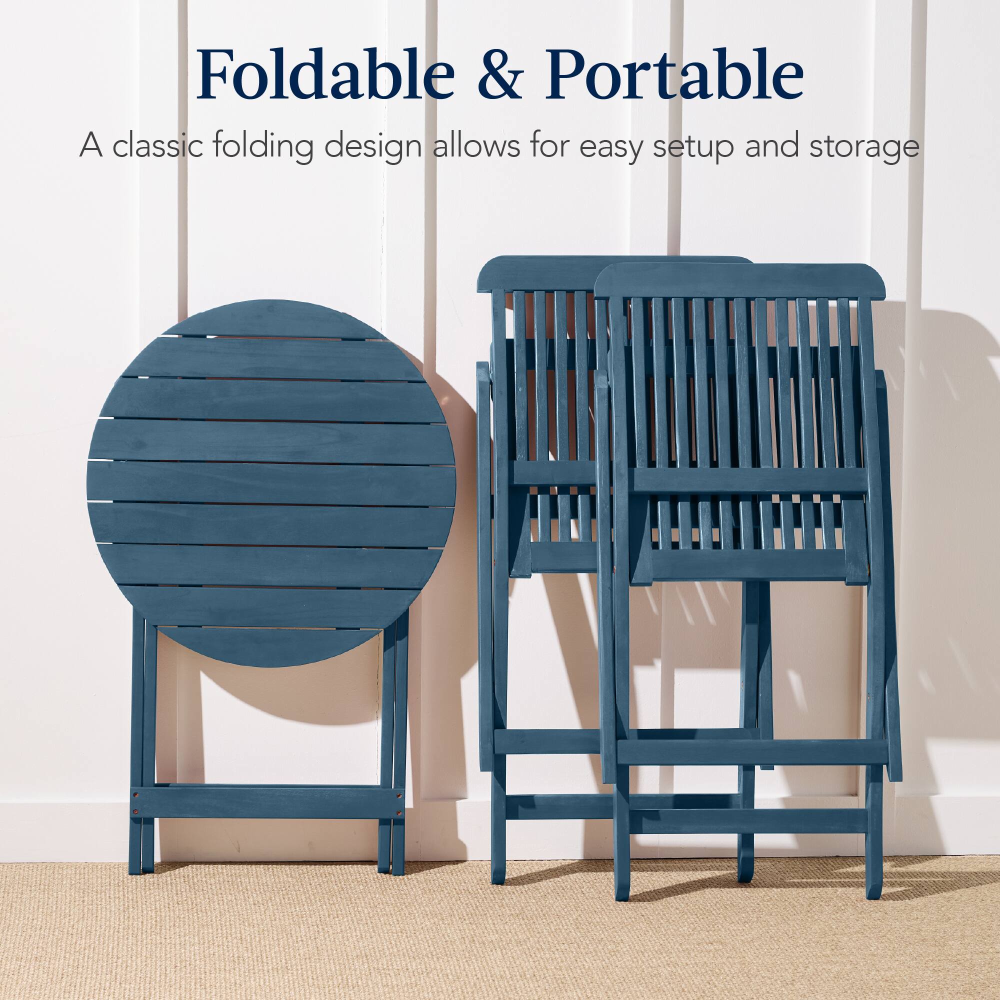 Foldable & Portable

A classic folding design allows for easy setup and storage