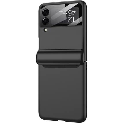 Front. SaharaCase - Full Body Case for Samsung Galaxy Z Flip4 - Black.