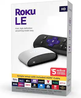 Roku - LE HD Streaming Media Player 3930S3 White - 1080p With HDMI Cable & Remote
