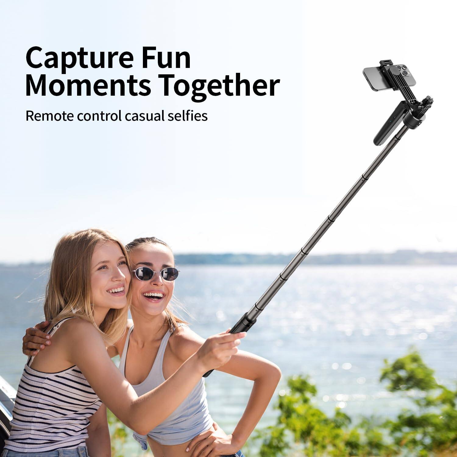Capture Fun Moments Together  
Remote control casual selfies