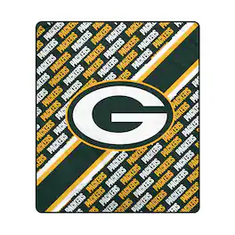 Pegasus - Green Bay Packers 60" x 70" Diagonal Lined Wordmark Ultra Soft Blanket - Multicolor