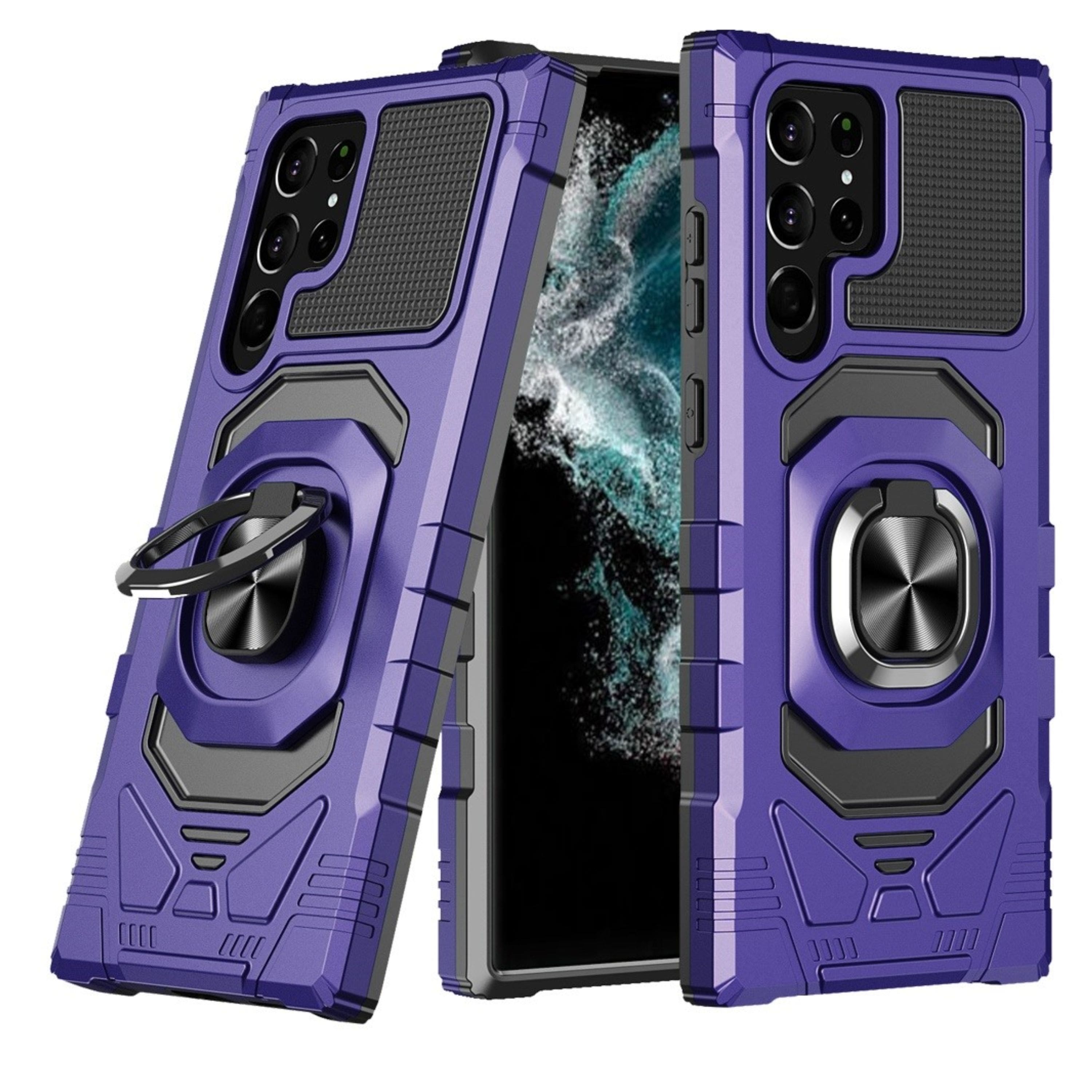 Kitcheniva - Shockproof Dual Layer Magnetic Ring Stand Phone Cover For Samsung Galaxy S23+ Plus - Dark Purple price history on PriceWatchPro