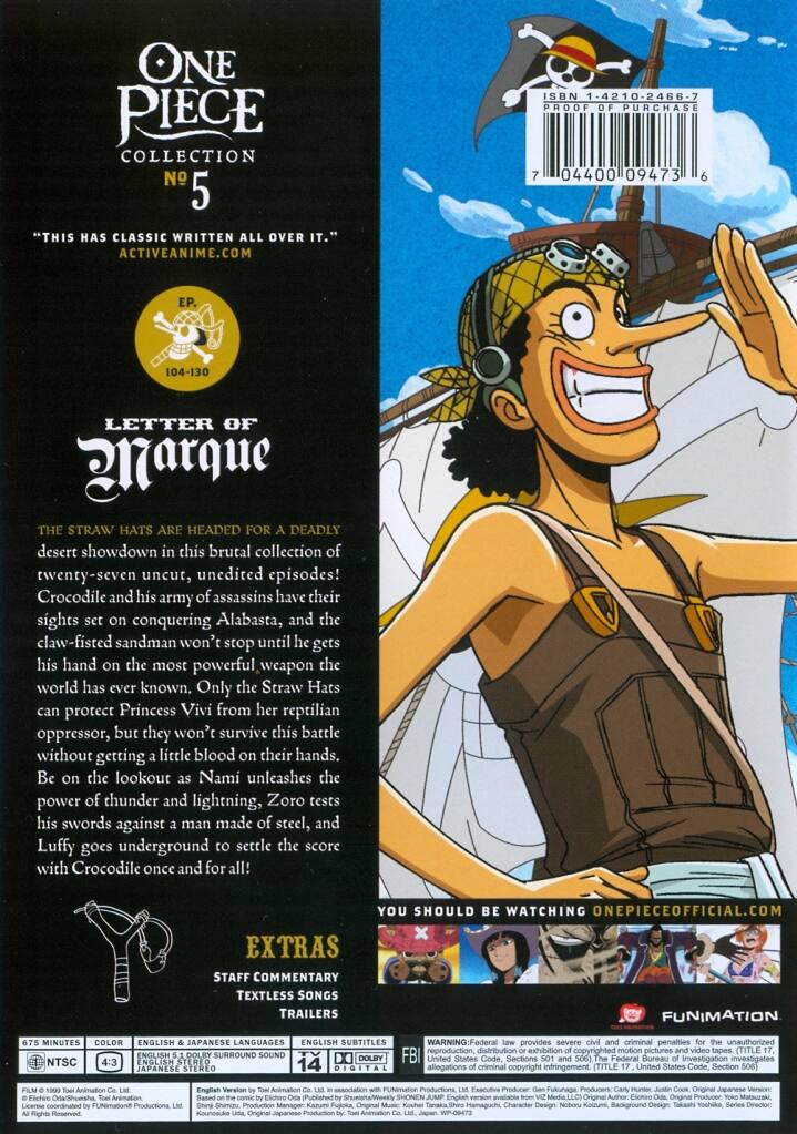 Alt View 1. One Piece: Collection Five   - DVD.