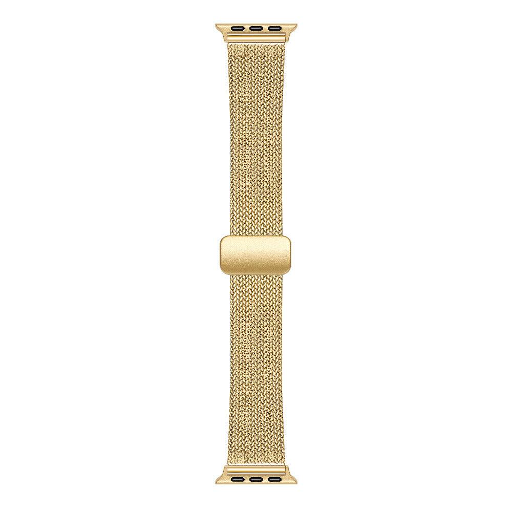 Left. Posh Tech - Knit Stainless Steel Band for Apple Watch - Gold.