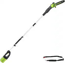 Greenworks - 80V 10" Cordless Polesaw (Great For Pruning and Trimming Branches / 75+ Compatible Tools), Tool Only - Green