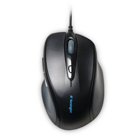 Angle. Kensington - K72355US Pro Fit USB 2.0 Wired Mid-Size Mouse for Right Hand Use - Black - Black.