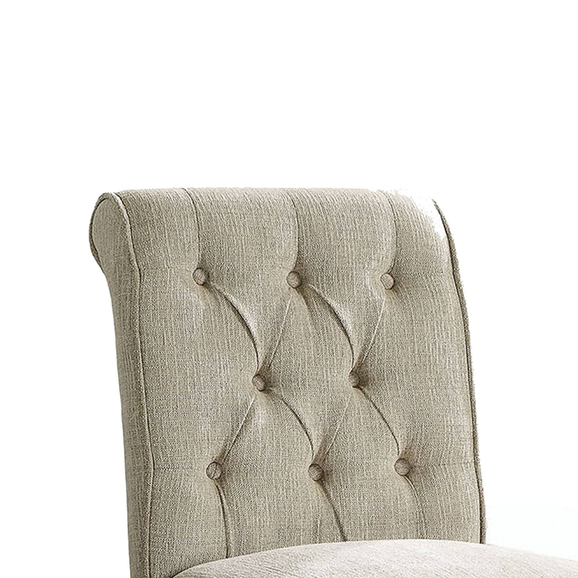 Alt View 1. Manhattan Lane - Wooden Fabric Upholstered Counter Height Chair, Pack Of Two - Ivory And Black.