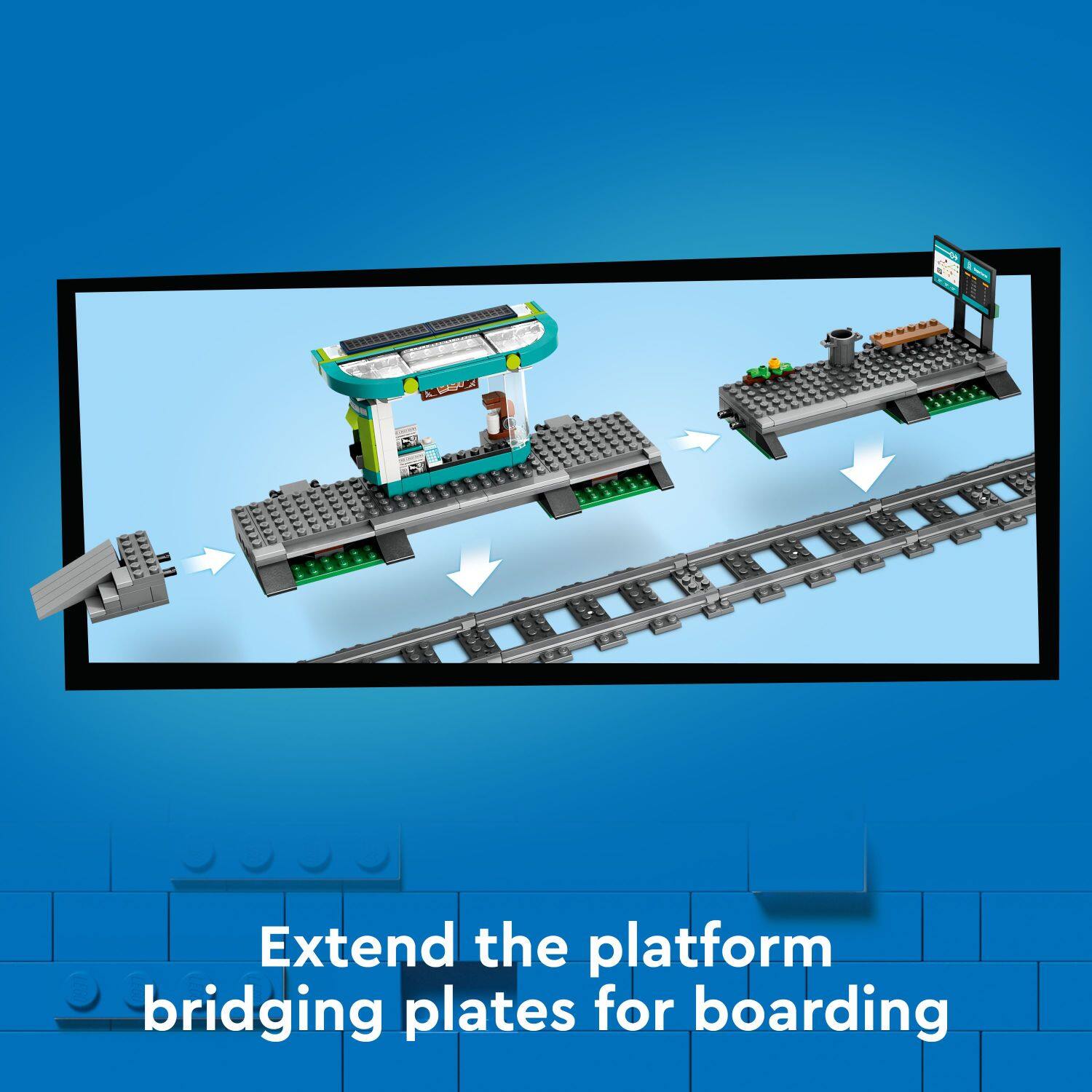 Extend the platform bridging plates for boarding.