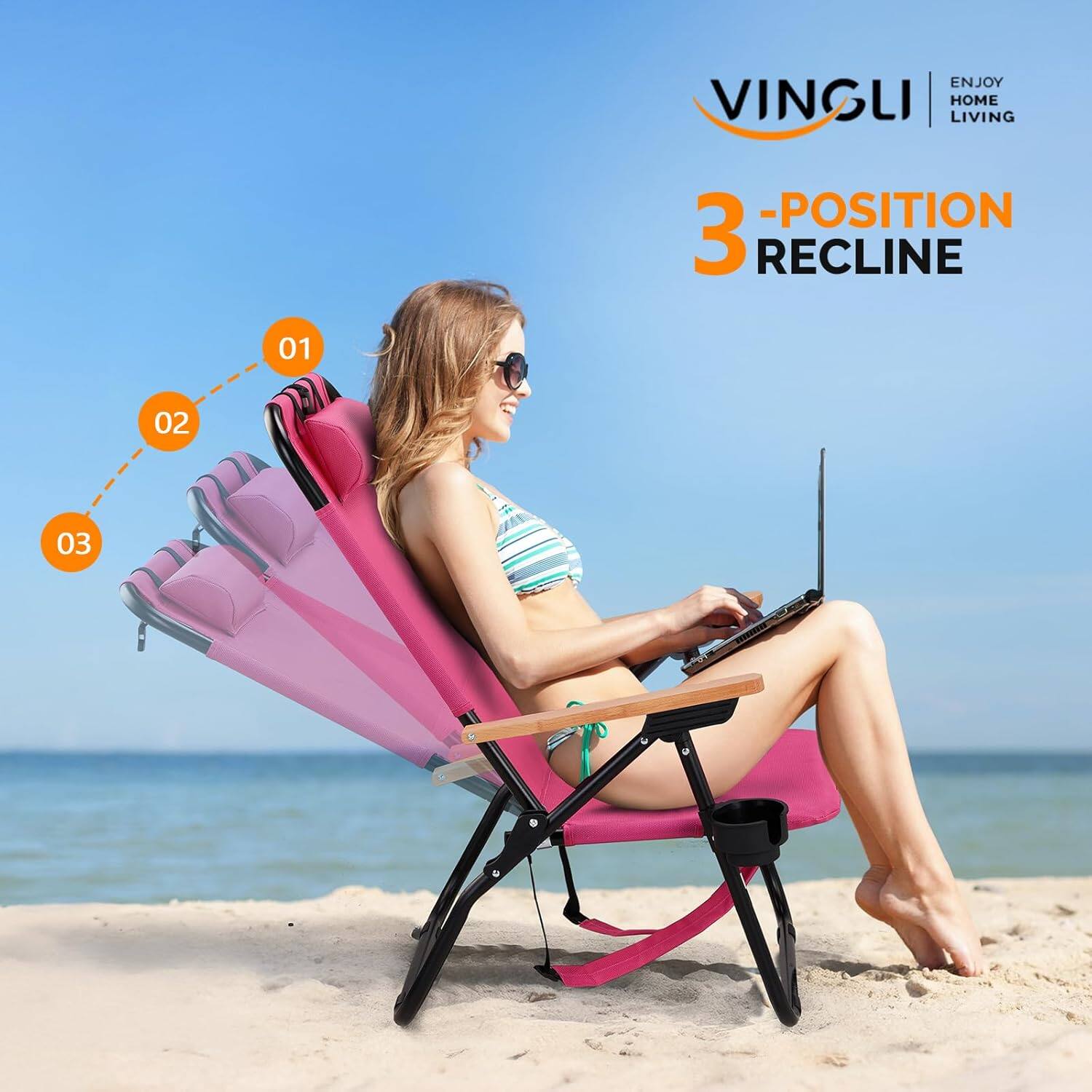 ENJOY VINGLI HOME LIVING - 3-POSITION RECLINE