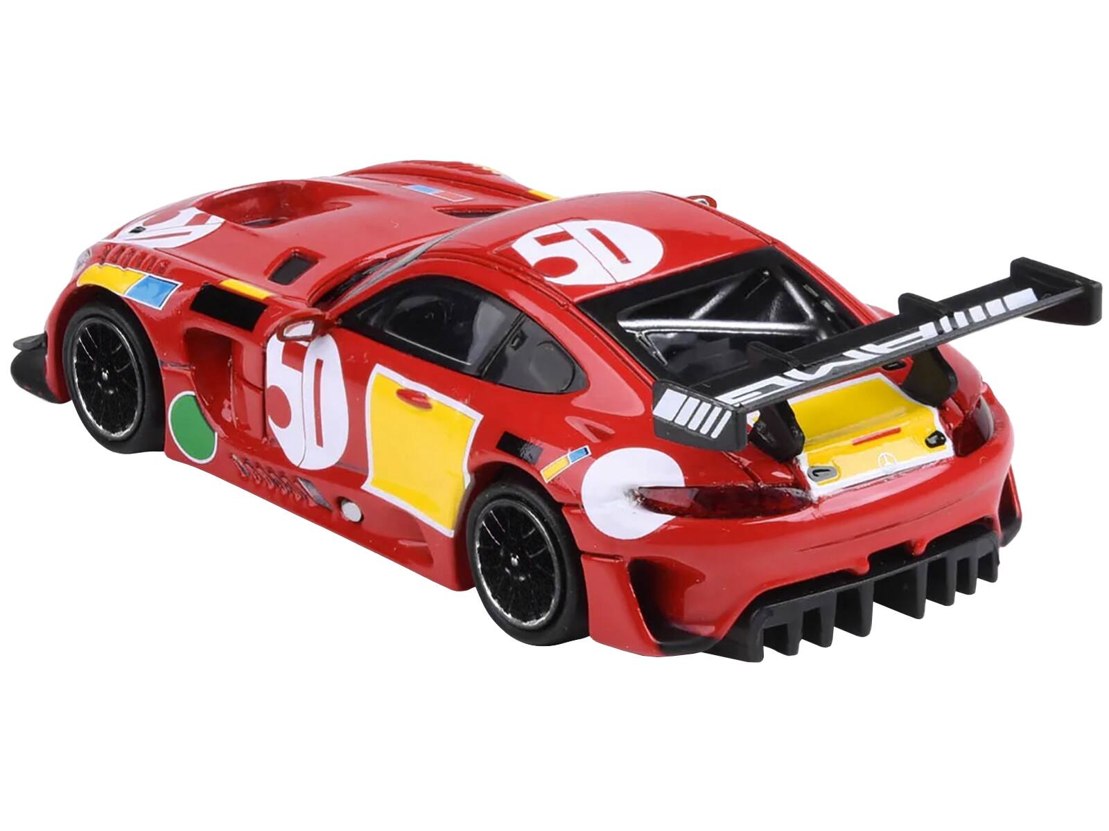 Back. Paragon - 2021 Mercedes-AMG GT3 "24 Hours of Spa 50th Anniversary" Livery 1/64 Diecast Model Car by Paragon Models - Red.