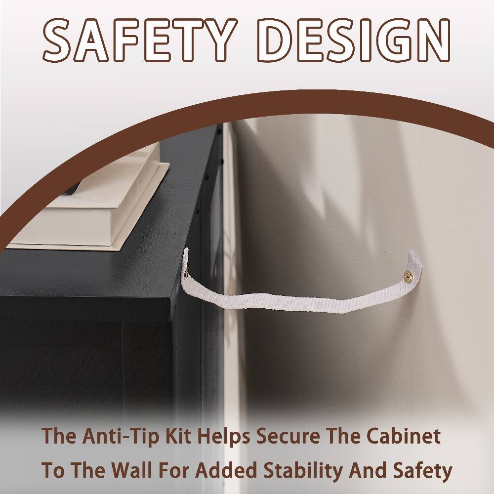 SAFETY DESIGN

The Anti-Tip Kit Helps Secure The Cabinet To The Wall For Added Stability And Safety