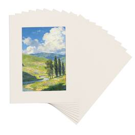 Unique Bargains - 10pcs Picture Frame Mats, 7x6 Inch Angled Cut Board for Photos Prints Watercolor Artwork Backing - White