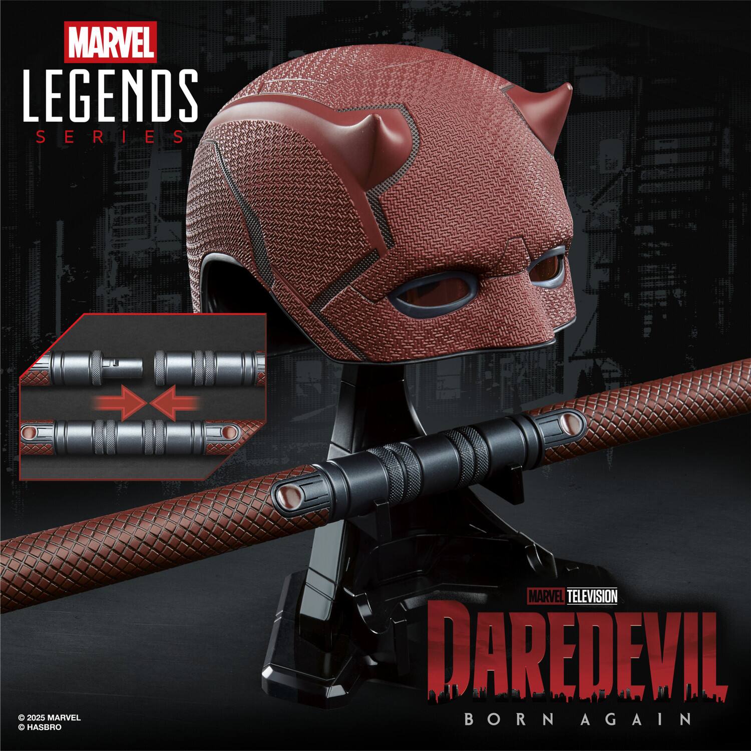 MARVEL LEGENDS SERIES  
2025 MARVEL  
HASBRO  
MARVEL TELEVISION  
DAREDEVIL BORN AGAIN