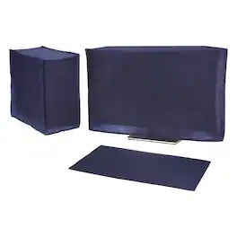 Unique Bargains - 3pcs Computer Dust Cover Set for 27" Monitor, Keyboard and Host PC, Non-Woven Dust Proof Protection Case - Blue