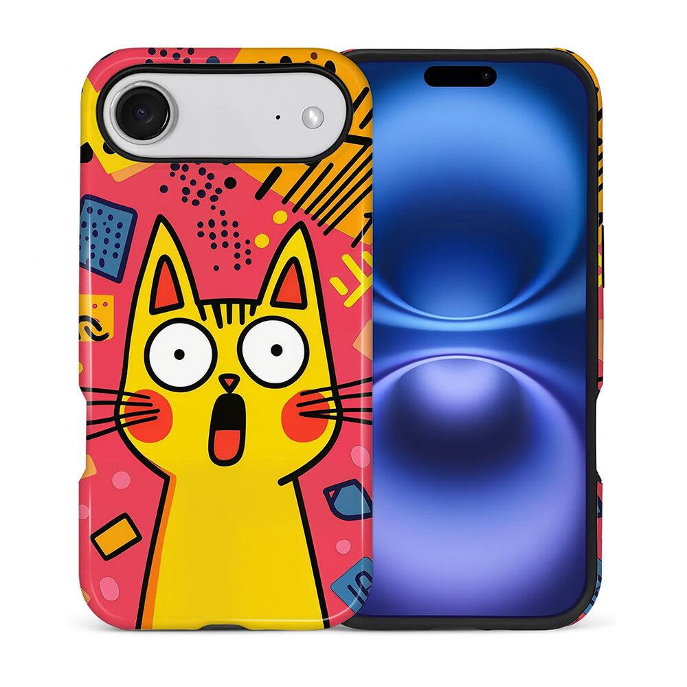 BUBM - Smartphone Case for iPhone - 2-Layer Durable Smartphone Protection Case - Surprised Cat - Surprised Cat for iPhone Air