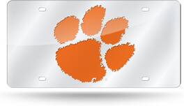 Rico Industries - Clemson Tigers Acrylic License Plate Laser Tag - Multi