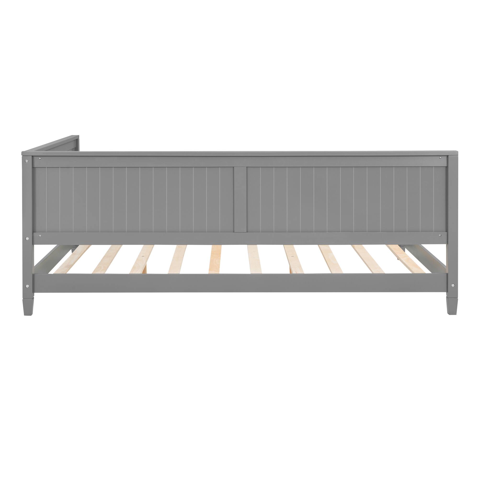 Alt View 2. Tiramisubest - Full Size Wood Daybed/Sofa Bed, Gray - Gray.