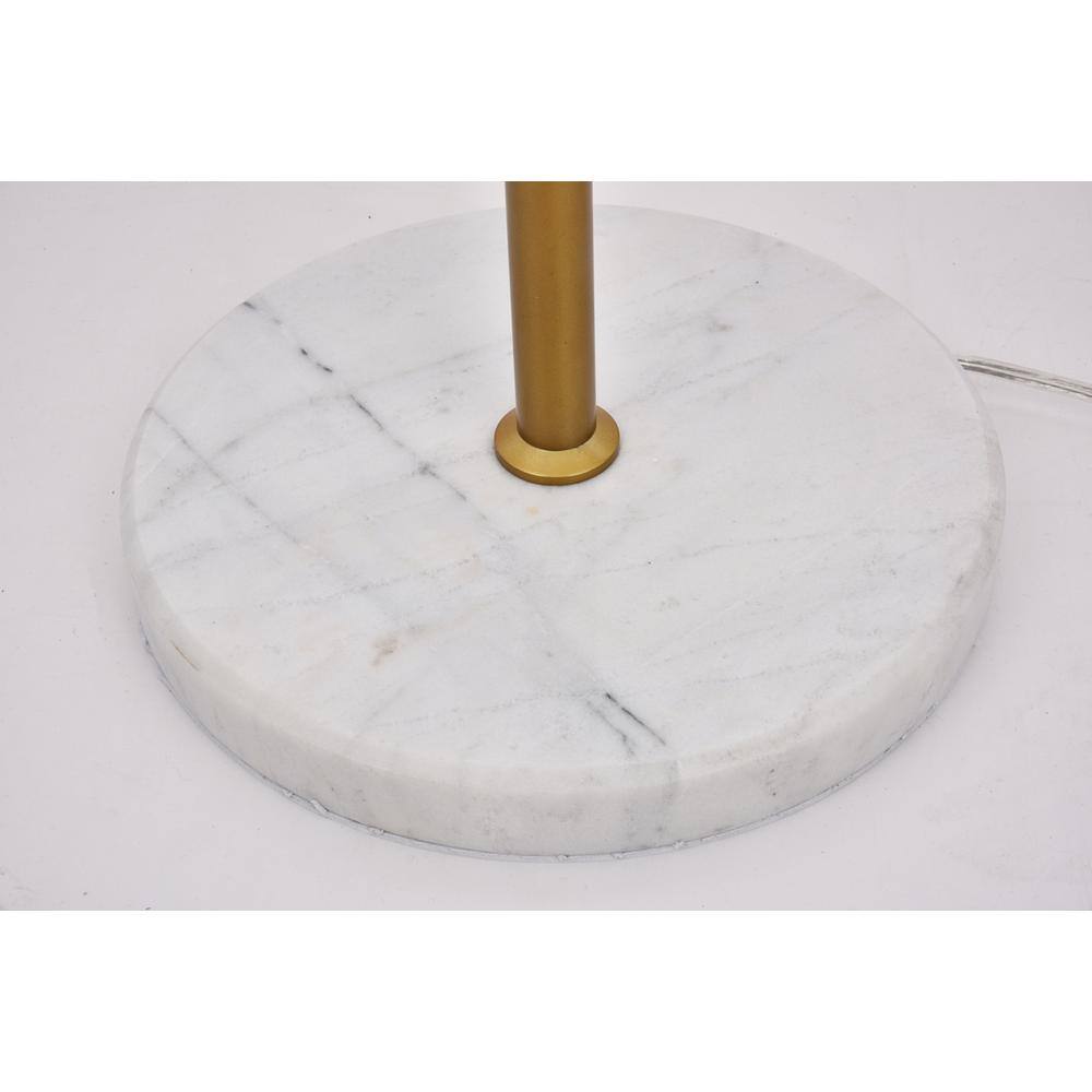 Angle. Living District - Eclipse 1 Light Brass Floor Lamp With Clear Glass - Brass And Clear.