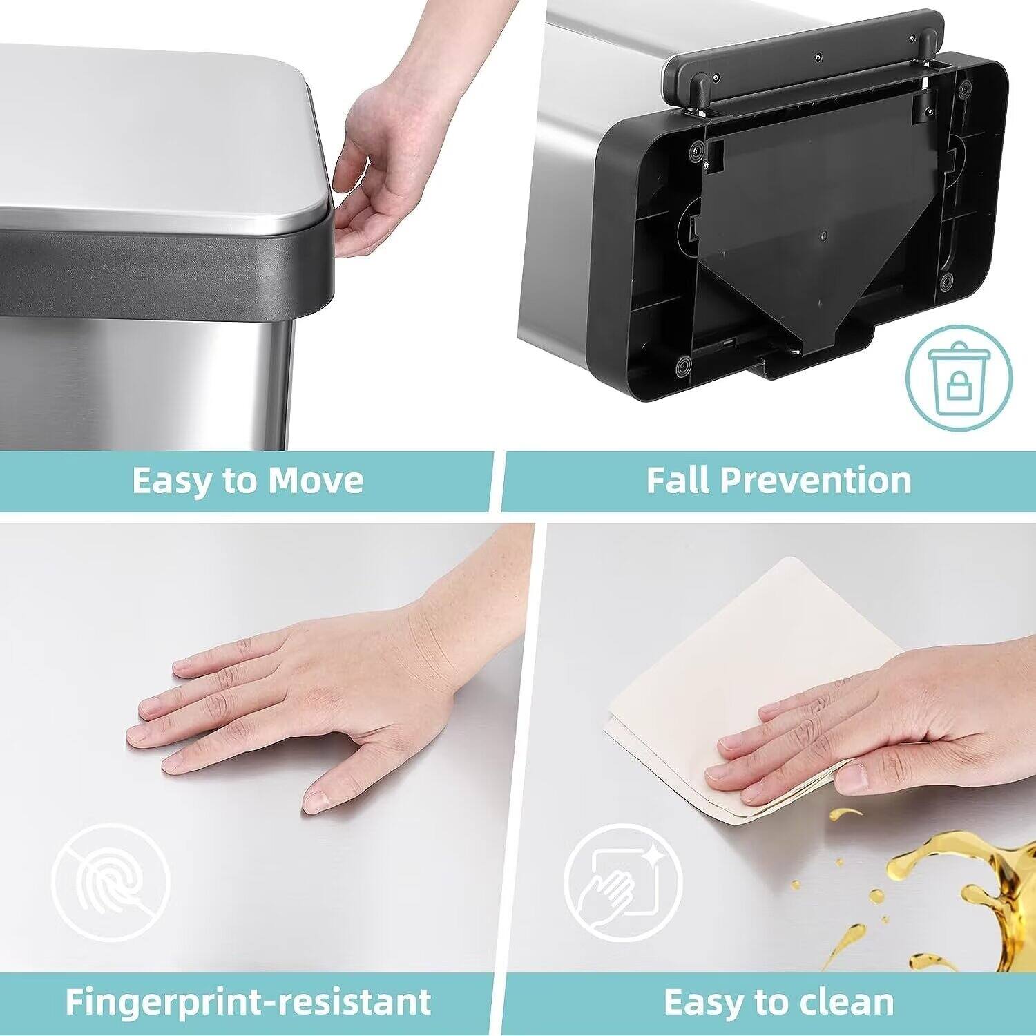 Easy to Move  
Fall Prevention  
Fingerprint-resistant  
Easy to clean