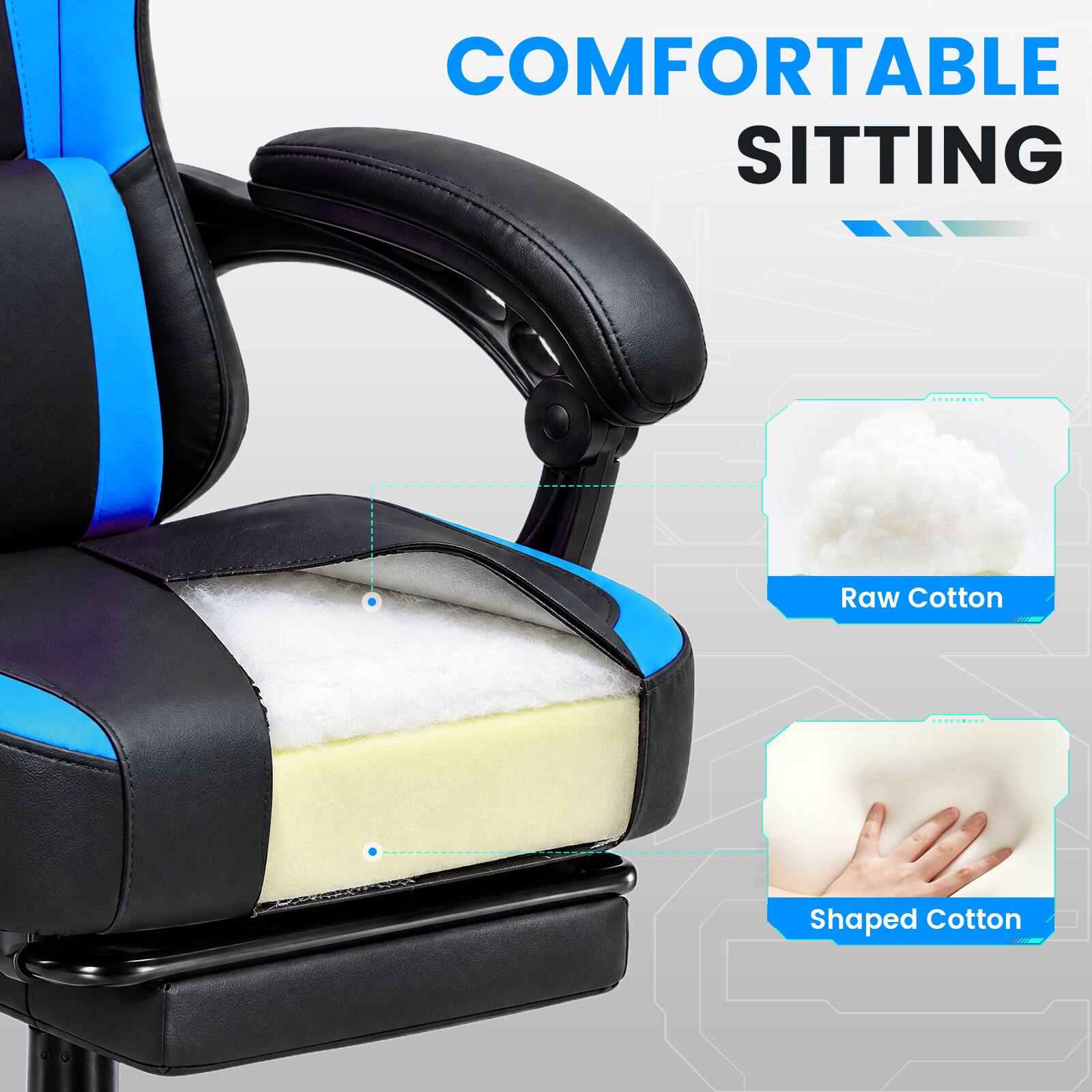 COMFORTABLE SITTING

Raw Cotton

Shaped Cotton
