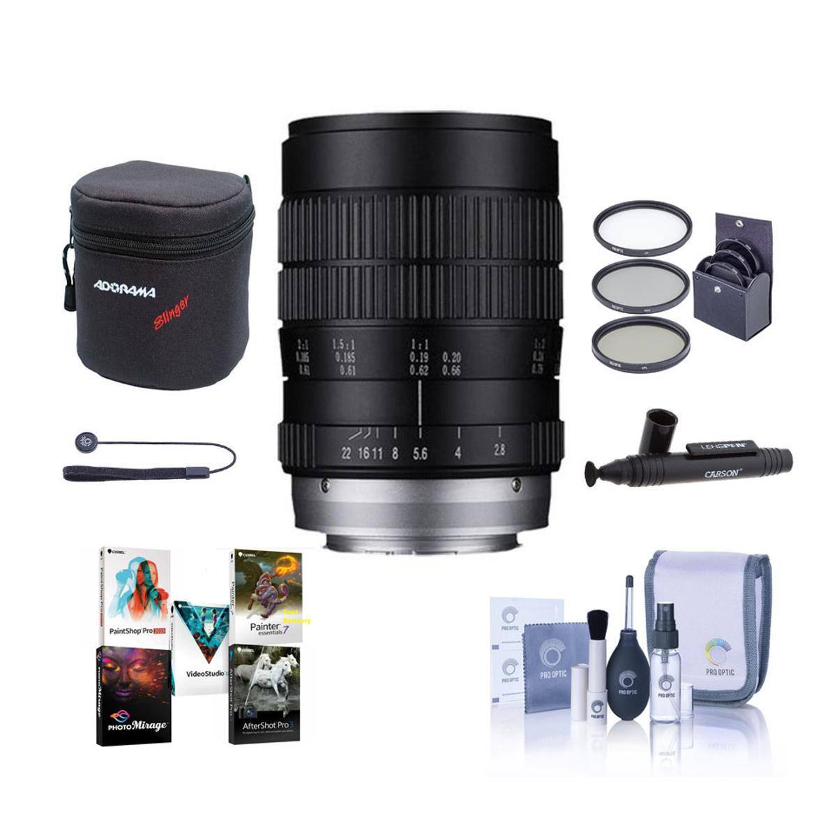 ADORAMA Slinger

11 1.16 LA
1.5:1 0.185 0.61
lil 0.19 0.20 0.62 0.66
1,2 L3
22 1611 8
5.6
I 4
28

LES CARSON

PaintShop Pro
Painter essentials!
VideoStudio
PRO OPTIC
OPTIC
PHOTO Mirage
AfterShot Pro
Katchi