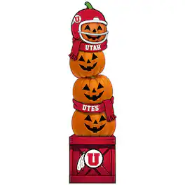 Fan Creations - Utah Utes 31" Stacked Pumpkin Leaner - Multicolor