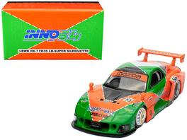 Inno Models - Mazda RX7 FD3S LB-Super-Silhouette RHD #55 Green Orange Graphics Tokyo Auto Salon Malaysia Diecast Expo 1/64 - Green, Orange Graphics